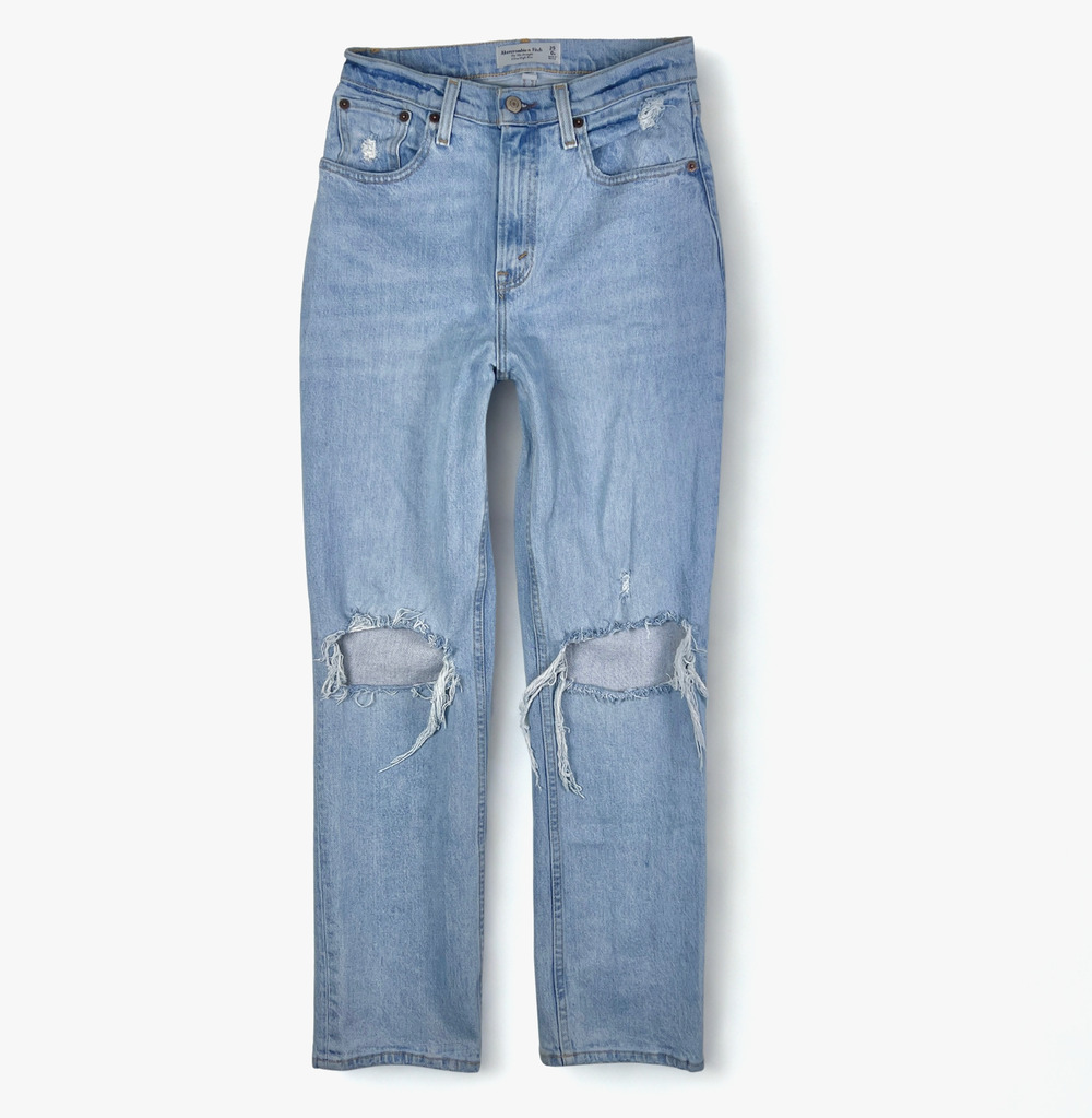 Abercrombie & Fitch Jeans 25 0 S Curve Love 90s Straight Ultra High Rise Short